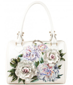 Сумки с цветами из кожи