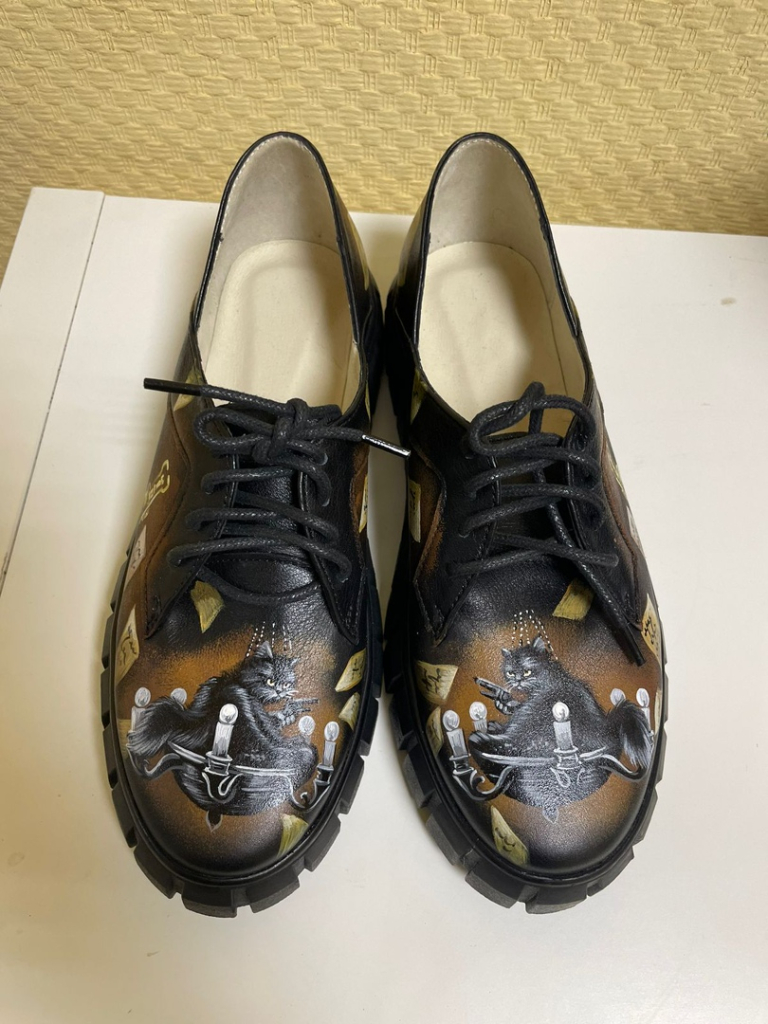 Женские туфли на заказ индивидуальный пошив обуви Кот Бегемот.jpg Женские туфли на заказ индивидуальный пошив обуви Кот Бегемот.jpg