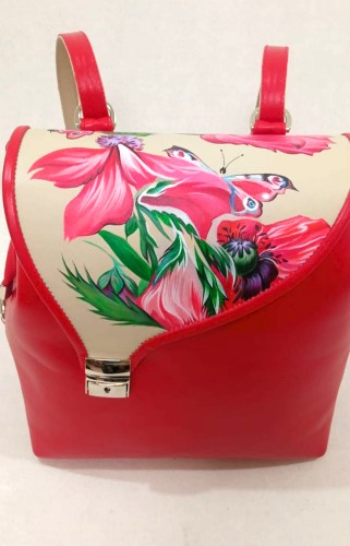 Женская кожаная сумка рюкзак на заказ с индивидуальным рисунком Бабочки.jpeg Женская кожаная сумка рюкзак на заказ с индивидуальным рисунком Бабочки.jpeg