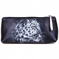 Футляр для очков "Снежный барс" — женский и мужской футляр для очков кожаный | рисунок ручной работы на заказ