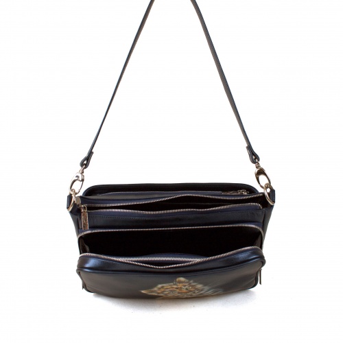 Сумка с тремя отделениями с росписью "Кот Бегемот" на заказ | Sumnizza фото 6