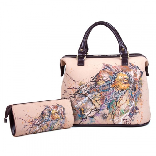 Комплект из саквояжа и кошелька "Филин" фото