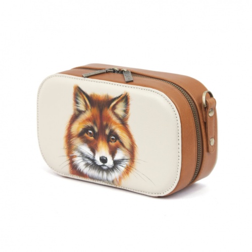 Мокасины и поясная сумка "Лисица" - кожаный женский набор рюкзак и ботинки ручной работы с рисунком |  Sumnizza фото 4