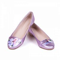 Балетки от производителя "Колибри" — женские кожаные балетки ручной работы с рисунком и вышивкой