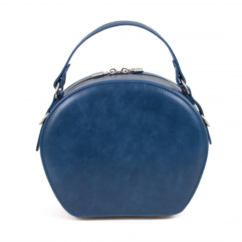 Полукруглая женская сумка через плечо "Маяк" - круглая кожаная женская сумка ручной работы с рисунком |  Sumnizza фото 2