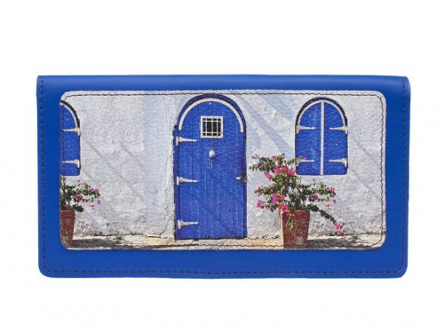 Тревел-конверт для хранения документов с принтом "Курортный город" - кожаный женский и мужской конверт для документов ручной работы с принтом |  Sumnizza