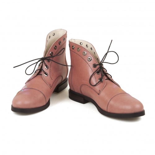 Женские ботинки с люверсами  "Колибри" - кожаные женские ботильоны и балетки ручной работы с рисунком на заказ | Sumnizza фото 5