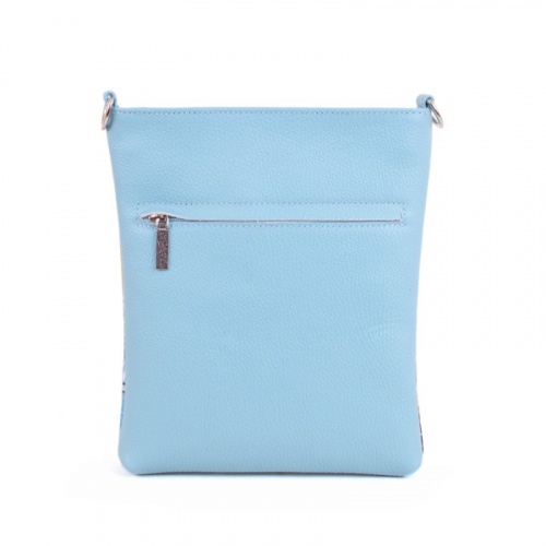 Женская кожаная сумка через плечо с рисунком ручной работы "Морской городок" — кросс боди с принтом на заказ фото 3