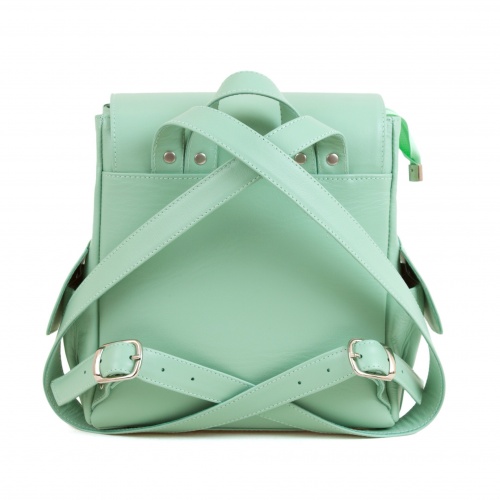 Женский городской рюкзак с карманами и росписью "Утренняя сова" - кожаный рюкзак ручной работы с оригинальным рисунком на заказ |  Sumnizza фото 3