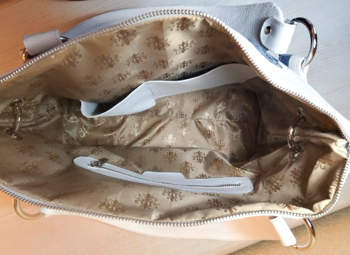 Женская сумка шоппер с рисунком ручной работы "Горгона" - изготовление кожаной женской сумки ручной работы с рисунком | Сумки с принтом на заказ - Sumnizza фото 7