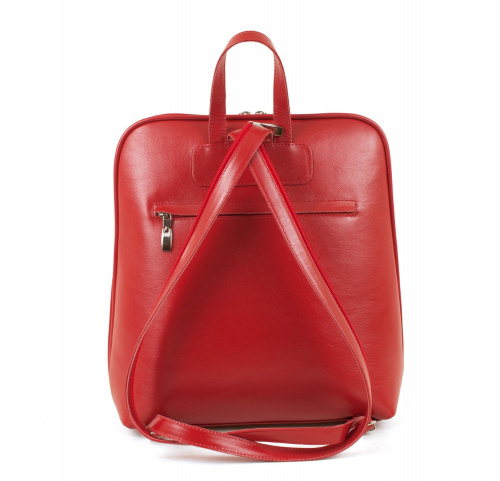 Женский рюкзак-сумка из кожи с принтом "Парижанка" ручной работы с рисунком на заказ | Sumnizza фото 2