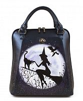 Кожаная сумка рюкзак с рисунком "Полнолуние" ручной работы с рисунком на заказ