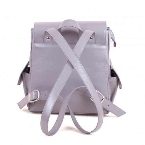 Большой женский рюкзак с росписью "Ирисы" - кожаный рюкзак ручной работы с оригинальным рисунком на заказ |  Sumnizza фото 5