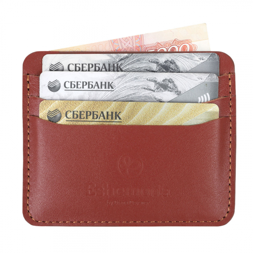 Кожаный холдер для карт и купюр с фотопринтом "Семейство тигров" - кожаный женский конверт для карт, холдер ручной работы с рисунком |  Sumnizza фото 2