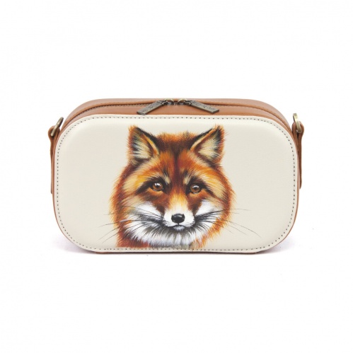 Мокасины и поясная сумка "Лисица" - кожаный женский набор рюкзак и ботинки ручной работы с рисунком |  Sumnizza фото 3