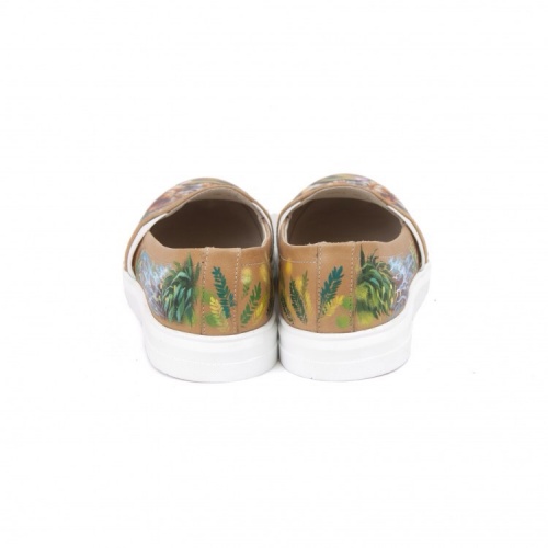 Слипоны из кожи "Тигрица" - кожаные женские кеды и слипоны ручной работы с рисунком на заказ | Sumnizza фото 5