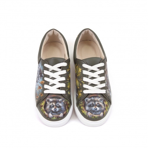 Кеды из натуральной кожи "Енотики" - кожаные женские кеды и слипоны ручной работы с рисунком на заказ | Sumnizza фото 2