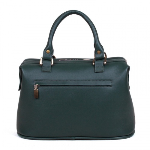 Женский кожаный саквояж с росписью "Взмах крыльев" — женская кожаная сумка саквояж ручной работы с рисунком и вышивкой на заказ фото 3