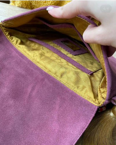 Вечерний клатч с золотой вышивкой  "Инициалы" на заказ - женская кожаная сумка ручной работы с авторским рисунком фото 4