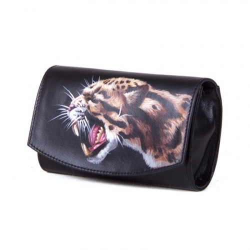 Комплект сумка и кошелек с ручной росписью "Ирбис" фото фото 4