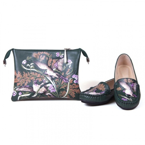 Мокасины "Птицы" - кожаные и замшевые мокасины ручной работы с рисунком на заказ | Sumnizza фото 3