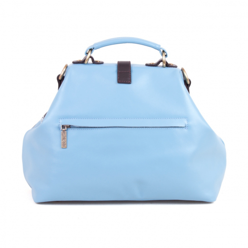 Большая женская сумка-саквояж с росписью "Девушка муза" — женская кожаная сумка саквояж ручной работы с рисунком и вышивкой на заказ фото 2