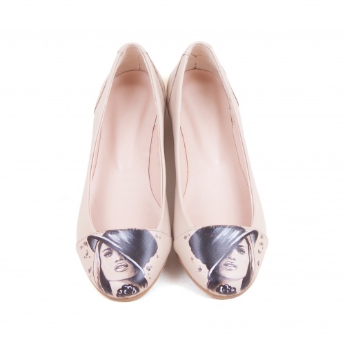 Балетки из натуральной кожи "Кокетка" - кожаные женские балетки ручной работы с рисунком на заказ |  Sumnizza фото 3