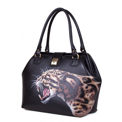 Комплект сумка и кошелек с ручной росписью "Ирбис" фото фото 2