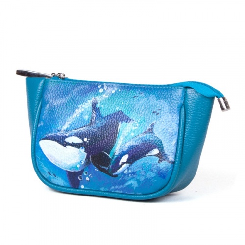 Комплект из удлиненного саквояжа и косметички "Косатки" фото фото 5