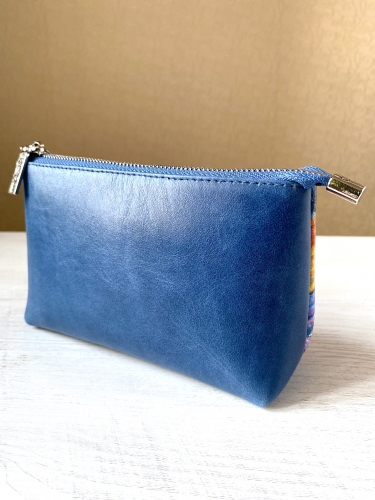 Кожаная косметичка с росписью ручной работы «Лаванда» - изготовление кожаной женской сумки ручной работы с рисунком | Сумки с принтом на заказ - Sumnizza фото 7