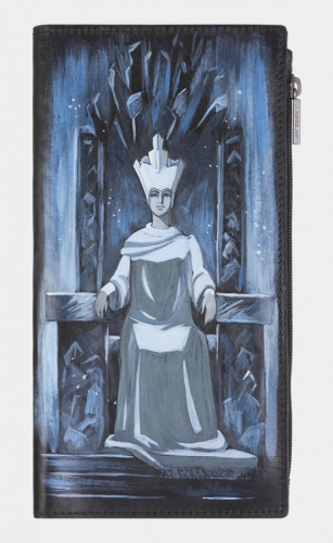 Женский кошелек с росписью "Снежная королева" - кожаный женский кошелек-портмоне ручной работы с рисунком на заказ |  Sumnizza