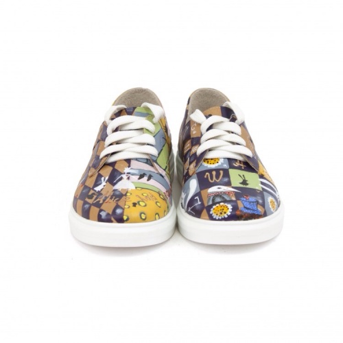 Обувь кеды "Алиса в стране чудес" - кожаные женские кеды и слипоны ручной работы с рисунком на заказ | Sumnizza фото 2