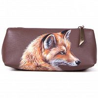 Футляр для очков "Лисица" — женский и мужской футляр для очков кожаный | рисунок ручной работы на заказ
