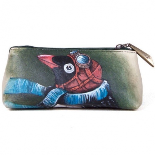 Футляр для очков "Ворон" - кожаный женский и мужской футляр для очков ручной работы с рисунком на заказ |  Sumnizza