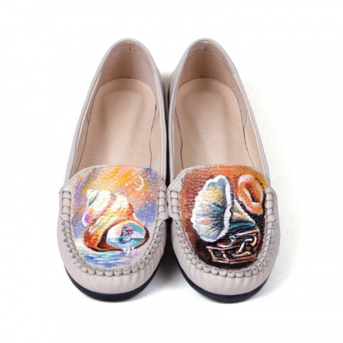 Мокасины "Морская нимфа" - кожаные и замшевые мокасины ручной работы с рисунком на заказ | Sumnizza фото 4