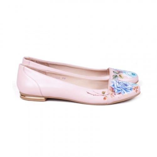 Летние балетки "Розы" - кожаные женские балетки ручной работы с рисунком на заказ |  Sumnizza фото 7