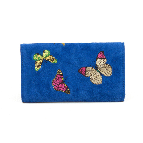 Женский замшевый кошелек с вышивкой "Ирисы" - кожаный женский кошелек-портмоне ручной работы с рисунком на заказ |  Sumnizza фото 2