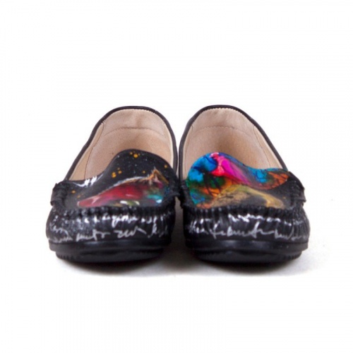 Мокасины "Этно Кот" - кожаные и замшевые мокасины ручной работы с рисунком на заказ | Sumnizza фото 9