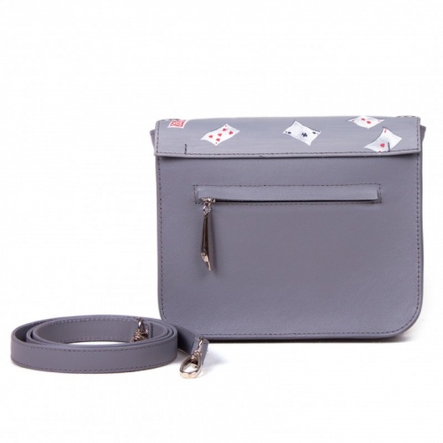 Женская кожаная сумка через плечо с рисунком ручной работы "Живая колода" — кросс боди с принтом на заказ фото 2