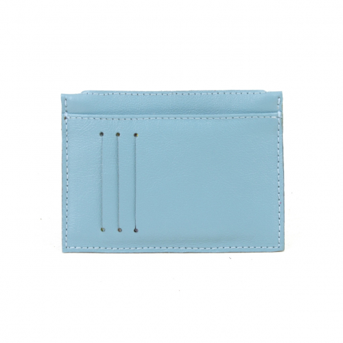 Холдер для карт и купюр с росписью "Котик с клубочком" - кожаный женский конверт для карт, холдер ручной работы с рисунком |  Sumnizza фото 2