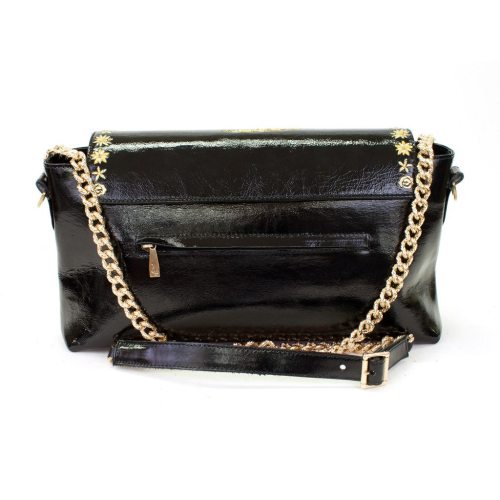 Сумка лакированная женская с вышивкой "Цветочный череп" на заказ | Sumnizza фото 2