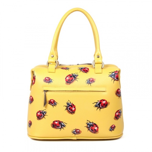 Женский кожаный саквояж с росписью "Сладкие губы" — женская кожаная сумка саквояж ручной работы с рисунком и вышивкой на заказ фото 3