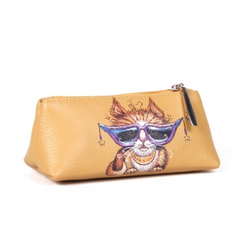 Футляр для очков "Гламурная киса" - кожаный женский и мужской футляр для очков ручной работы с рисунком на заказ |  Sumnizza фото 3