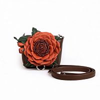 Женская сумка клатч с аппликацией "Коралловая роза" — сумка ручной работы с рисунком на заказ
