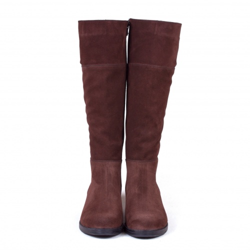 Женские замшевые сапоги "Зимние узоры" - кожаные и замшевые женские сапоги ручной работы с рисунком на заказ | Sumnizza фото 2