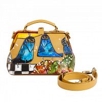 Красивый саквояж ручной работы "Этно ворона" ручной работы с рисунком и вышивкой на заказ
