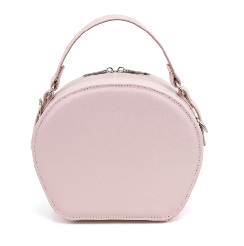 Полукруглая женская сумка с росписью "Белый ирис" - круглая кожаная женская сумка ручной работы с рисунком |  Sumnizza фото 5