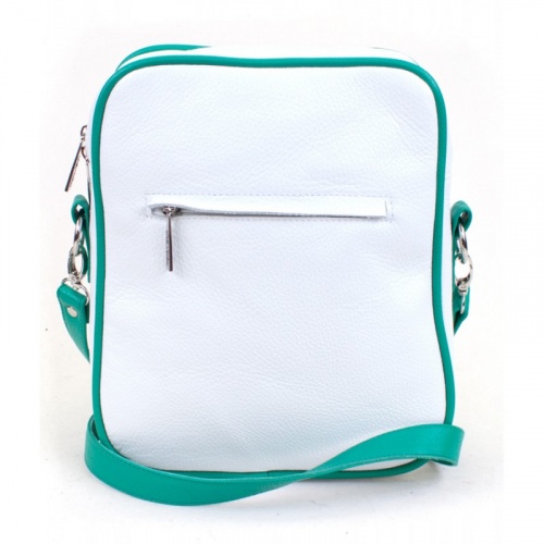 Женская кожаная сумка через плечо с рисунком ручной работы "Весна в Париже" — кросс боди с принтом на заказ фото 2