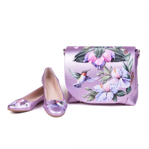 Балетки от производителя "Колибри" - кожаные женские балетки ручной работы с рисунком на заказ |  Sumnizza фото 2