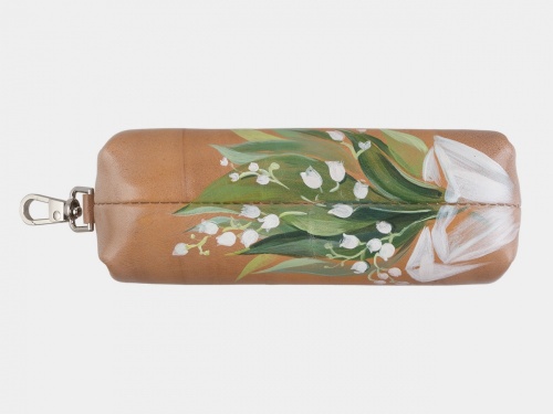 Ключница "Ландыши" - кожаная ключница ручной работы с рисунком на заказ |  Sumnizza